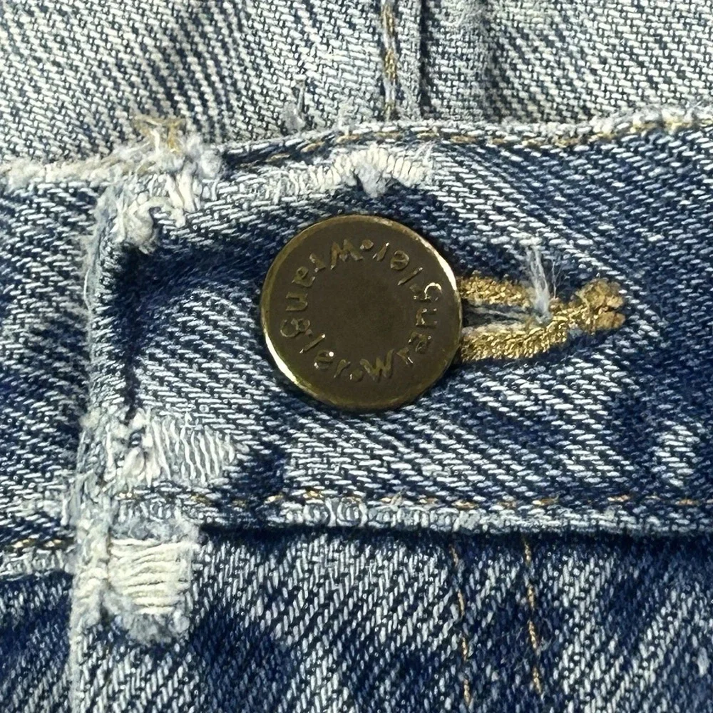 Wrangler‎ Loose Fit Jeans Mens 46x30 Light Wash Distressed Y2K Skater